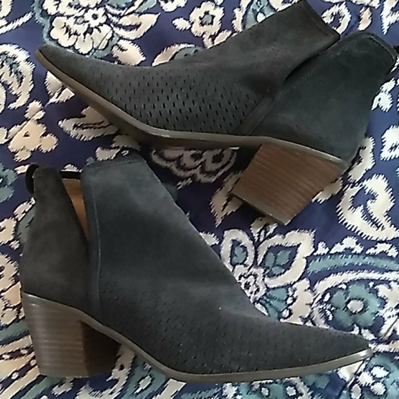 COPY - Lucky Brand Suede Perforated Booties - Picture 2 of 8